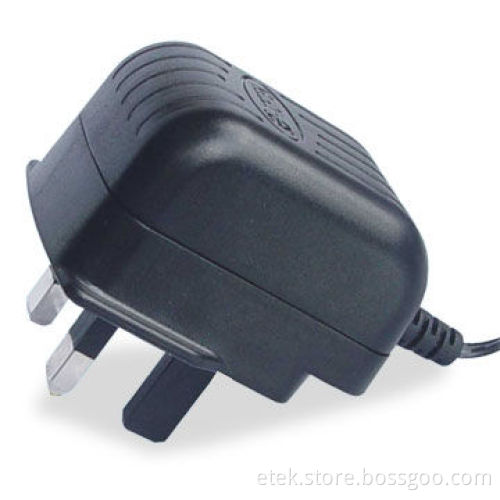 5W Switching Power Adapter with UK AC Plug and Input Frequency of 47 to 63Hz